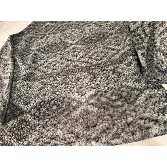 True Grit Quater Zip‎ Pullover Sherpa Fleece White Gray Black Unisex - Picture 5 of 6